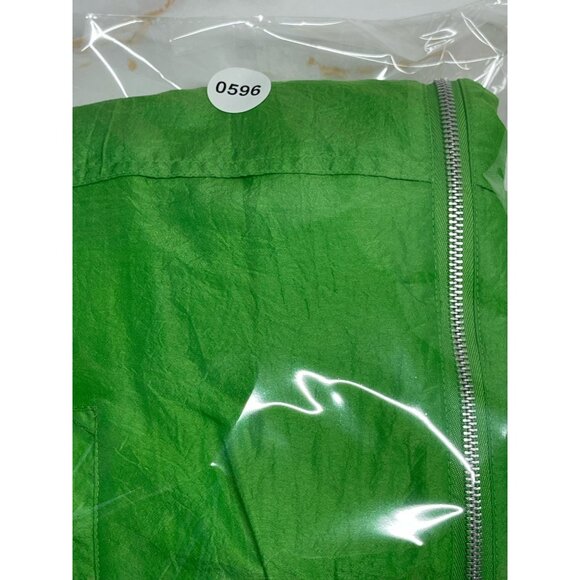 VTG Catalina C-Tek Nautical Lime Green Jacket w/Fish Zipper Pull Y2K Sz S Preppy - Picture 11 of 11